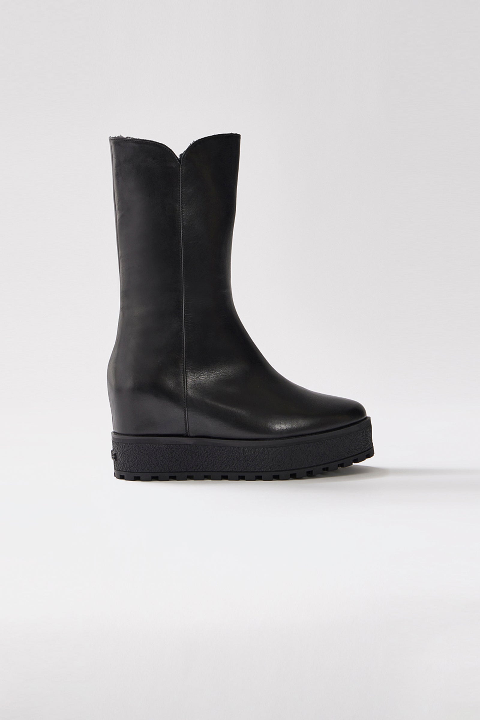 Shearling wedge boots on sale