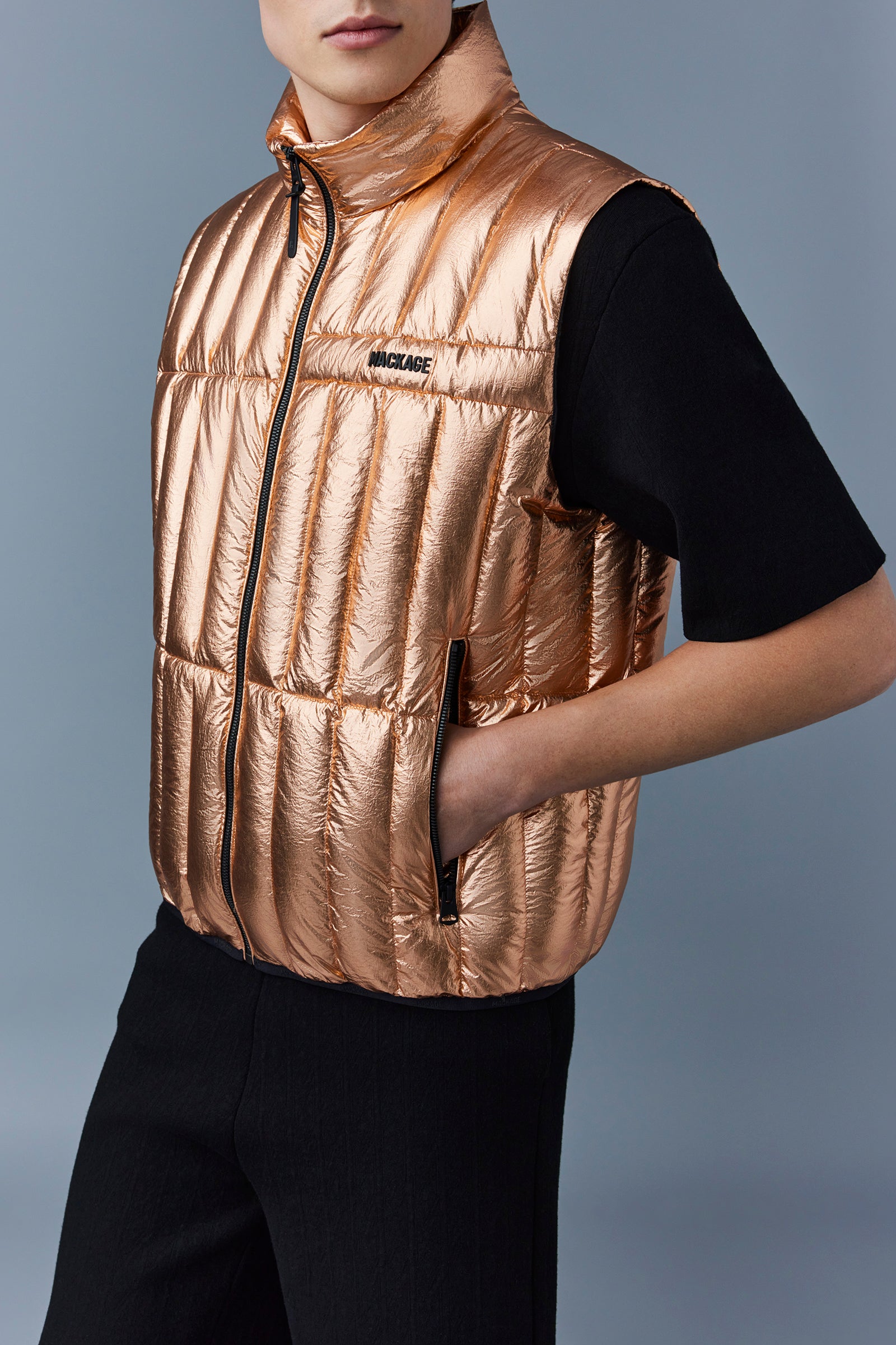 Rose gold puffer on sale vest