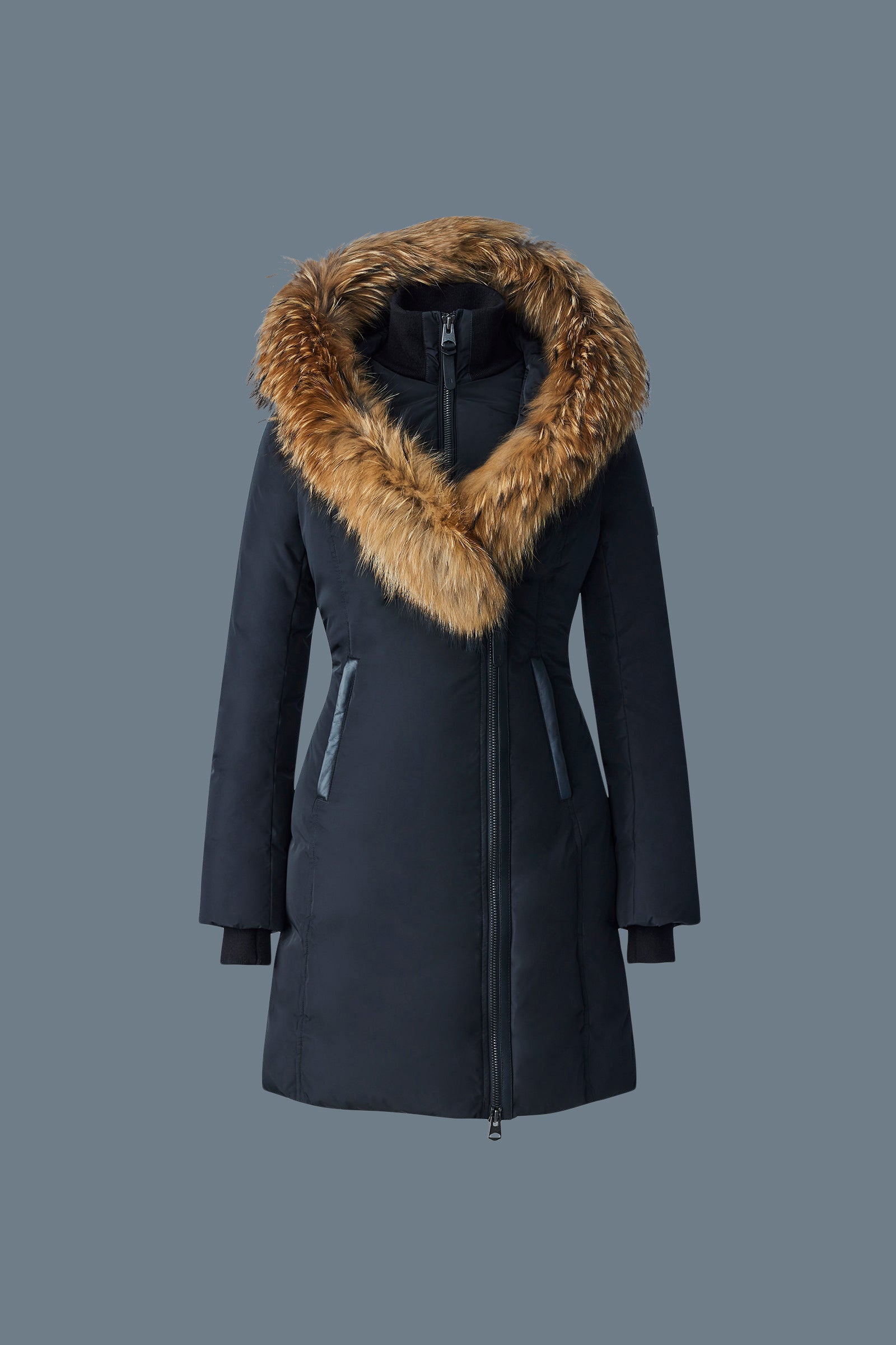 Down fur parka on sale