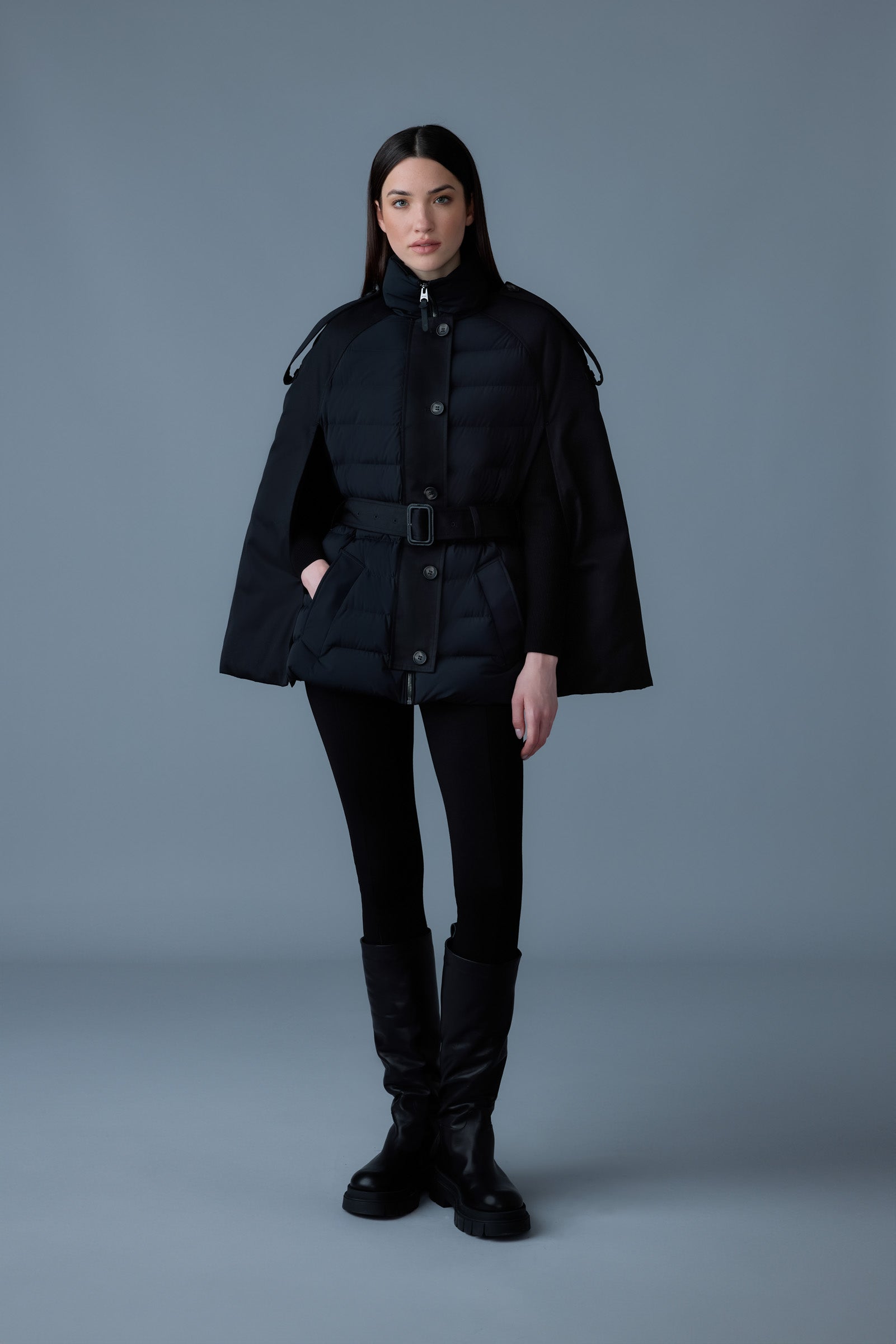 Adie strech lightweight cape style down coat Mackage UK