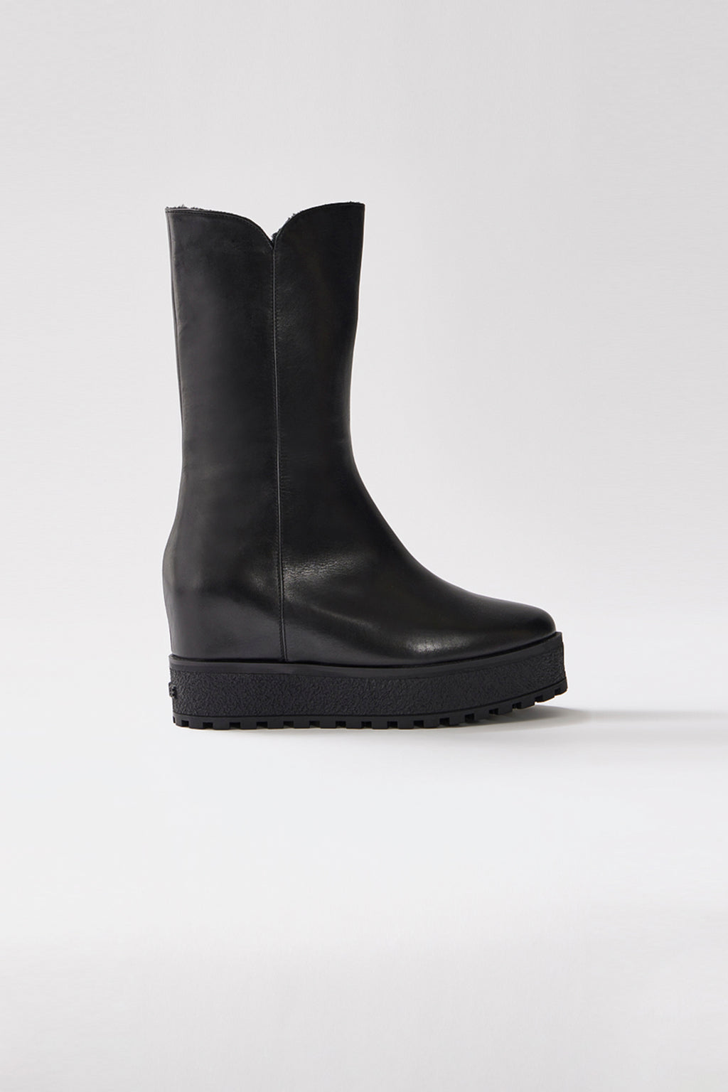 Shearling wedge booties online